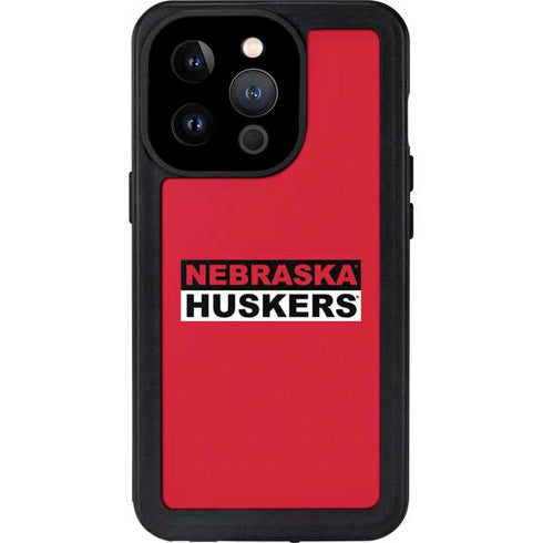 University of Nebraska Red Huskers iPhone 15 Pro Waterproof Case